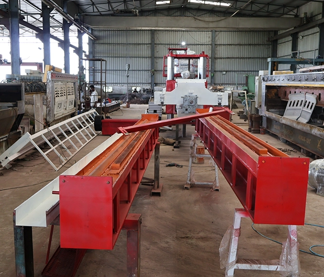 granite multi blade cutter machine assembly process in factory
