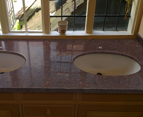 coffee brown granite bathroom vanity top design