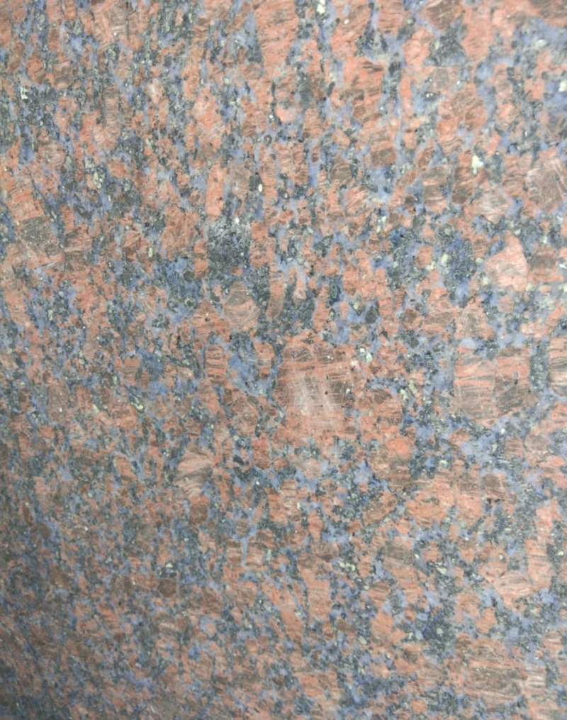 Tan Blue granite slab polished with blue and grey pattern